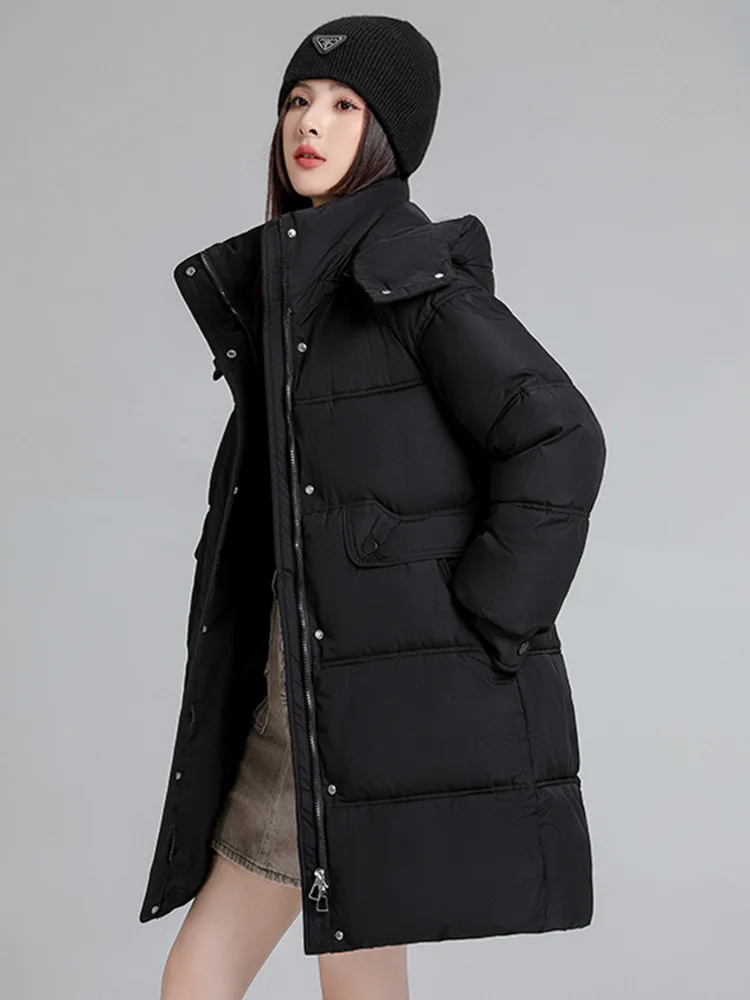 

Puffer Parkas Womens Ladies Coat Retro Look Vintage Inspired Classic Simple Elegant Cotton Padded Thick Warm Fashion Style Young