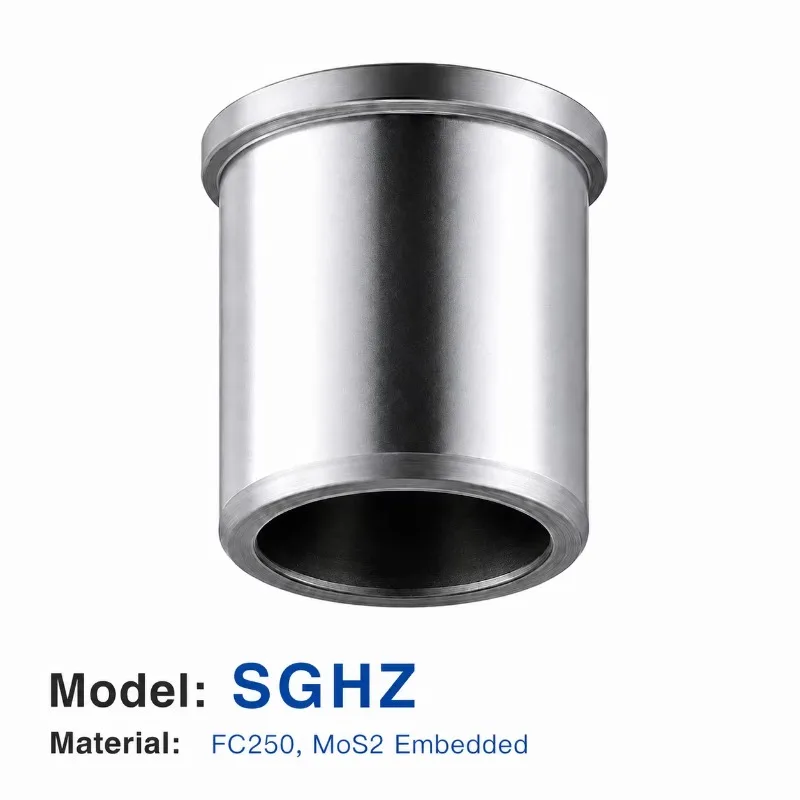 SGHZ Shouldered Self-Lubricating Stripper Guide Bushing FC250 Cast Iron Embedded MoS2 JIS Interchangeable with
