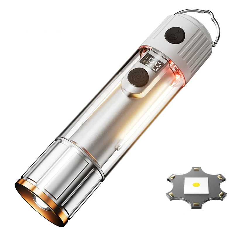 High Strong Power Led Flashlights Mini Portable Lantern Waterproof Multi-function Rechargeable Torch Camping Hiking Hunting Zoom