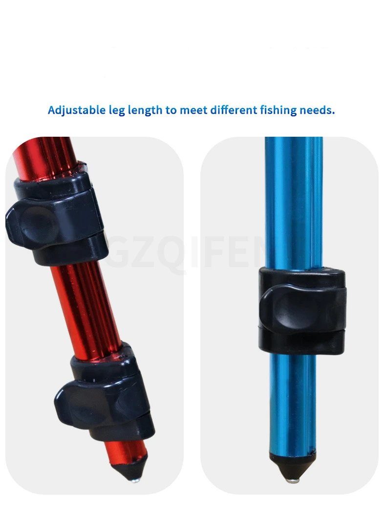 ZYZHE Angelrutenhalter aus Hochleistungs-Aluminiumlegierung, Dreieckige Halterung für Meeresangeln, Teleskopische Angelruten-Unterstützung, Angelzubehör – Detail 9