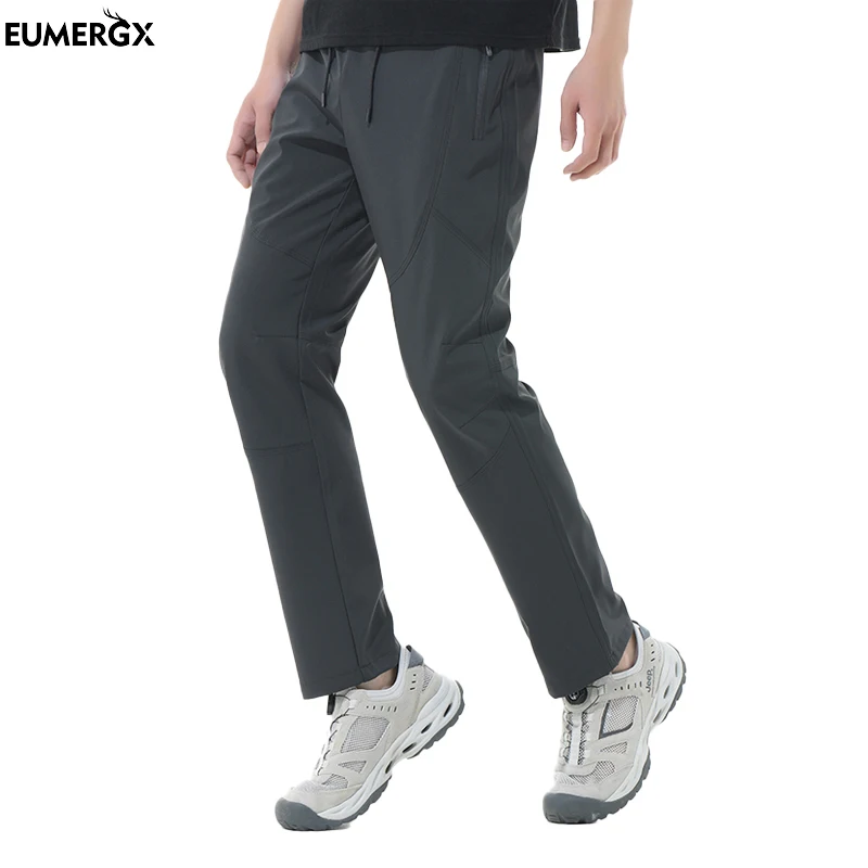 

EUMERGX Men‘s Winter Fleece Pants Waterproof Windproof Warm Pants Hiking Camping Climbing Trekking Skiing Outdoor Trousers