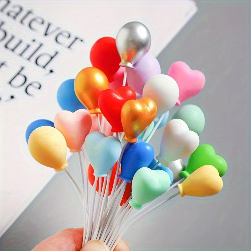 6/12pcs Miniature Resin Balloon Charms,Random Color, Toy House Accessories, Perfect for Mini Toy Houses, Micro Model Prop