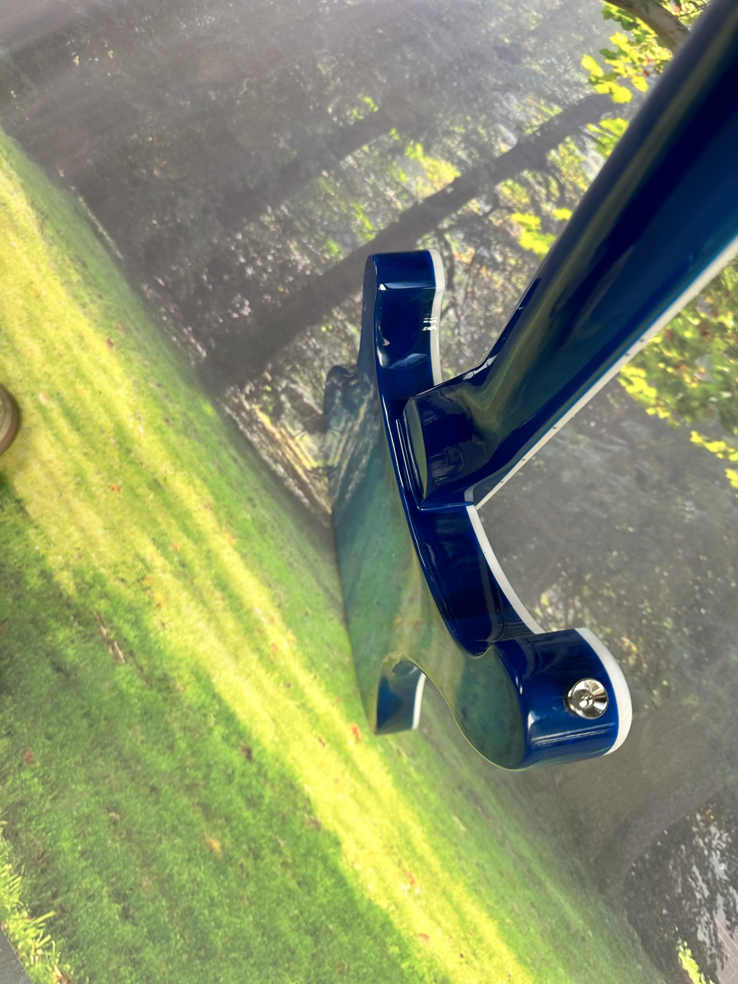 جيتار كهربائي ذو 4 أوتار باللون الأزرق العميق عالي الجودة مع أجهزة من الكروم وقيثارات باس من خشب الورد ولوحة الفريتس #4