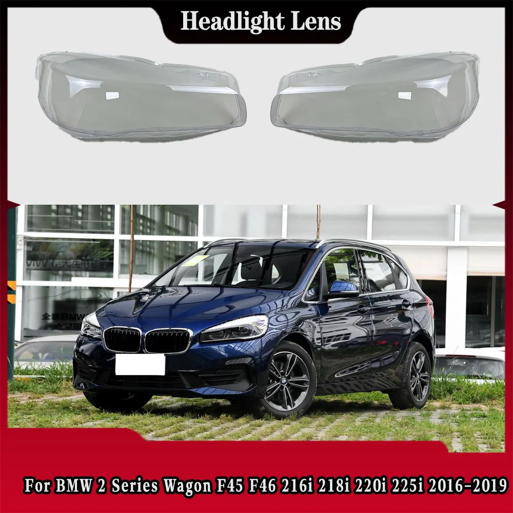 

For BMW 2 Series Wagon F45 F46 216i 218i 220i 225i 2016 2017 2018 2019 Transparent Headlamp Cover Replace Original Lampshade