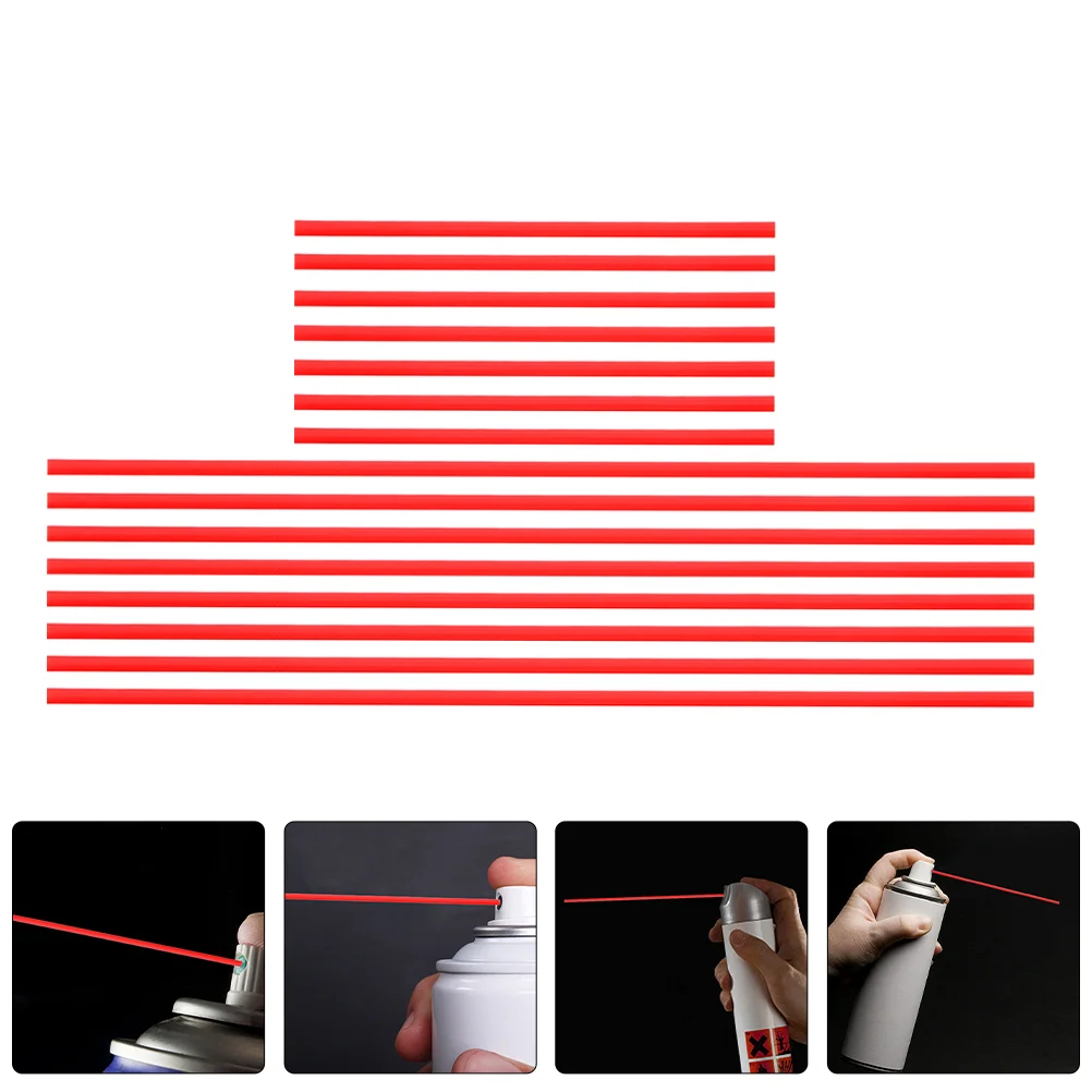 40pcs Long Spray Can Tubes Multi-Functional Plastic Rust Remover Nozzle Extensions Convenient Tubes for Hard-to-Reach Areas for