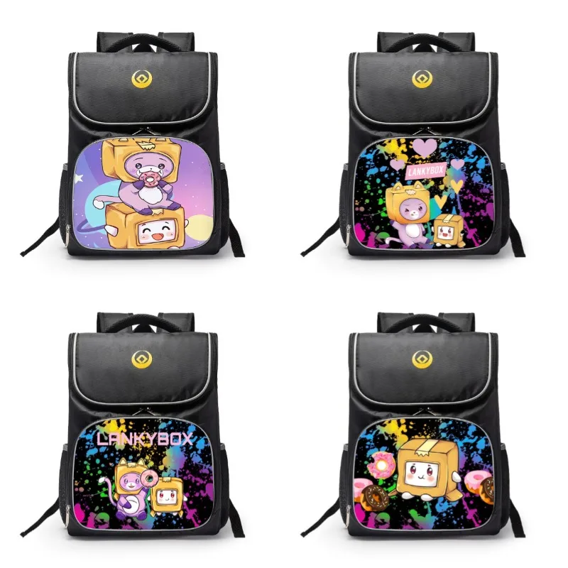 

Lanky Box Cartoon School Backpack Student Large Capacity Lightweight and Durable Storage Casual Bags Learning Supplies Gift
