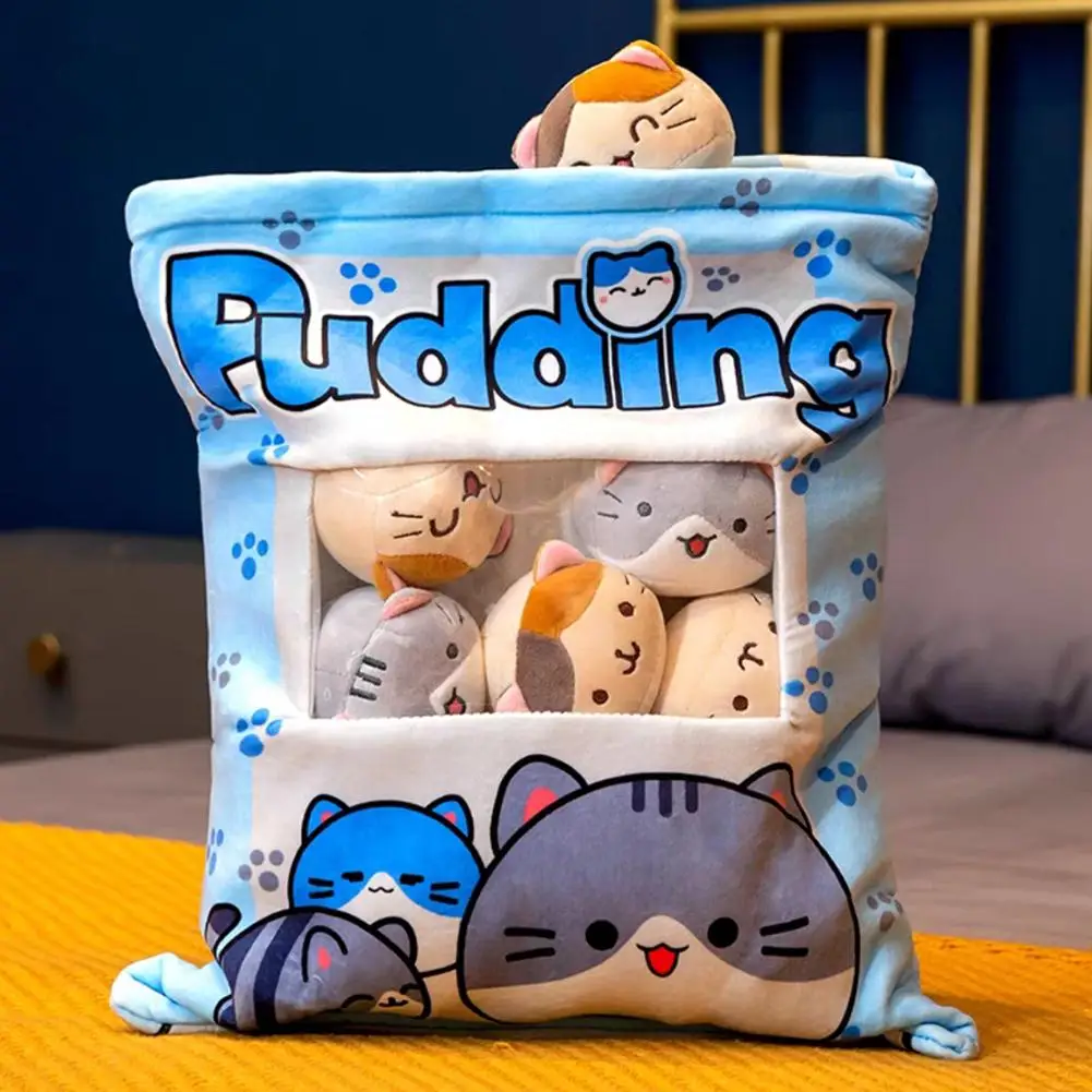 Cute Puddings Snack Pillow Plush Toy Decorative Removable Cat Dolls Creative Toy Gifts For Boys Girls Kids Birthday Gifts