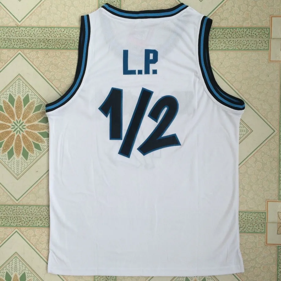 MĘSKI TRROWBACK#1/2 L.P. BLACK EMBROIDERY COLLEGE KOSZULKA BASKETBALL ROZMIAR S-3XL