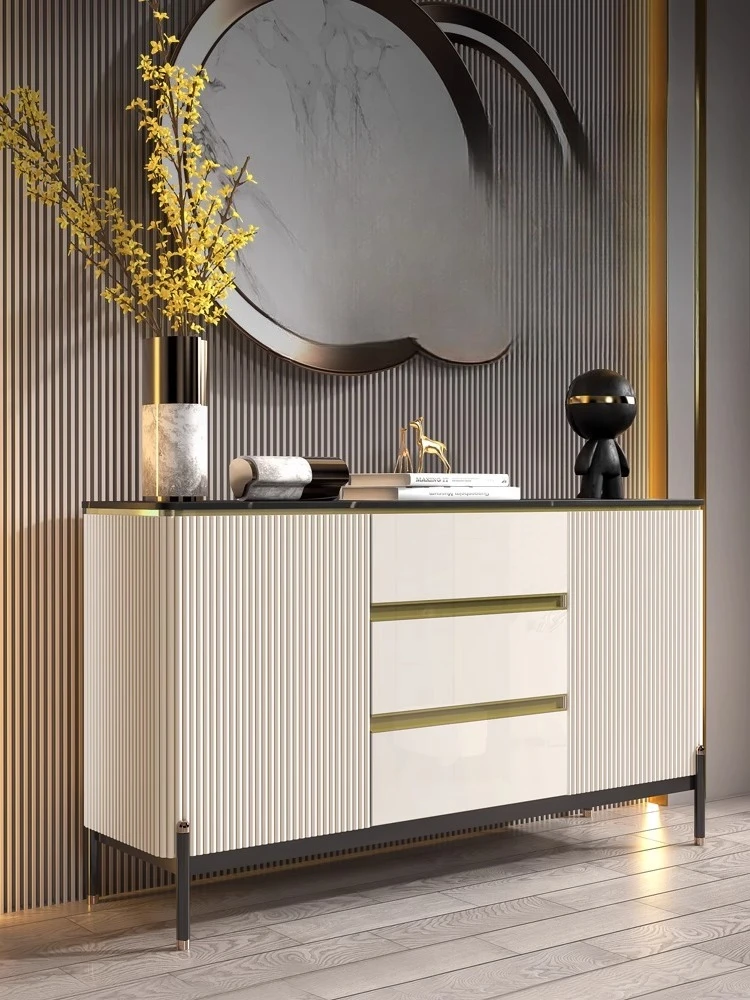 Light luxury rock slab mystery cabinet, modern simple partition cabinet, locker, tea cabinet decorative rack