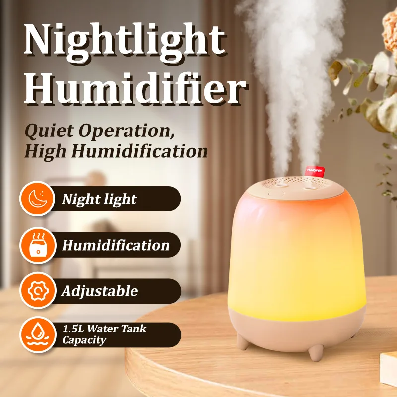 

1500 мл ночник увлажнитель воздуха для дома, спальни, небольшой бесшумный тонкий спрей для тумана, увлажнение воздуха