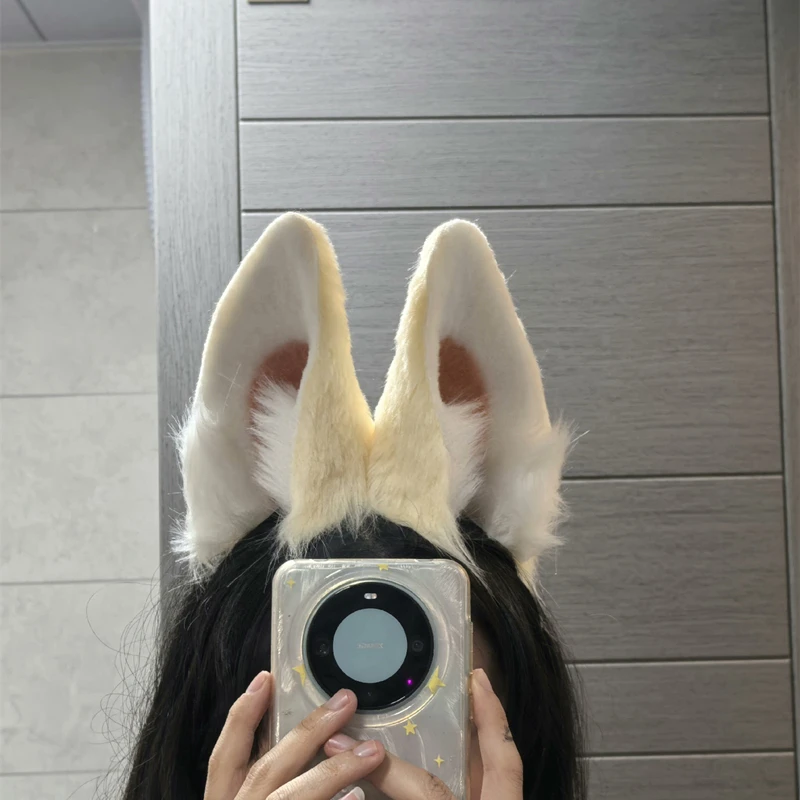 Handmade Halloween Christmas Game Party Cosplay Prop Beast Rabbit Bunny Ears Tail Cosplay Hairhoop HeadweaHandr Custom Made