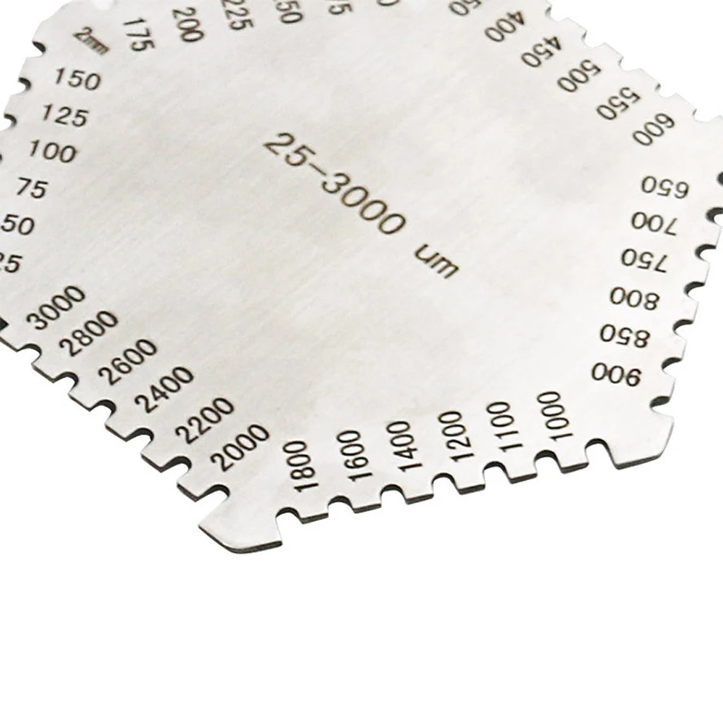 

Stainless Steel Wet Film Comb Hexagonal Precision Thickness Gauge Pocket Device for Paint and Varnish Measurement