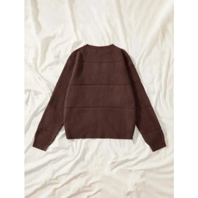 

ex Knitted Sweater Simple Color Design Coolmax Fiber Ciwalk Inner Wear Thiened Nine-point Sve Collar