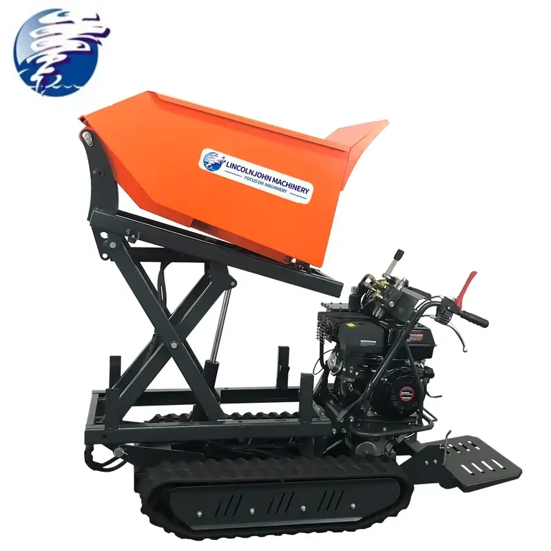 YWM Certificate LKFD500P Full Hydraulic Self Load Unload Small Track Transporter All Terrain Skid Steer Truck Mini Crawler