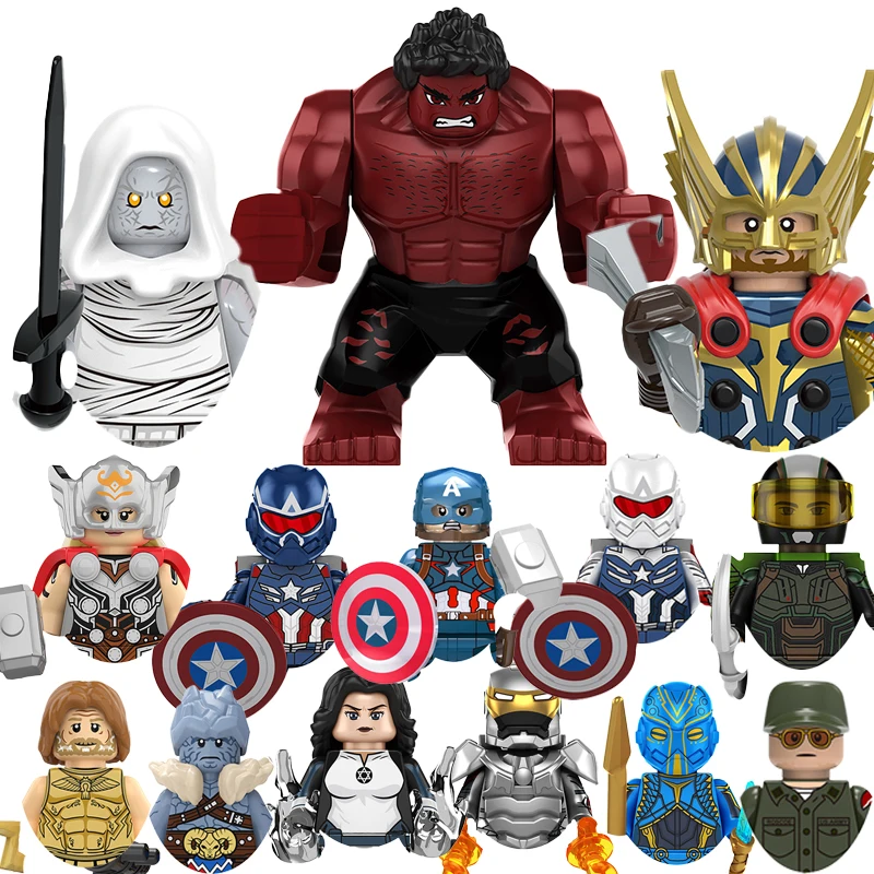 Figuras de acción miniatura de Thor y Capitán América para regalos, bloques de construcción, minifiguras, juguetes, juego de ingenio para regalos