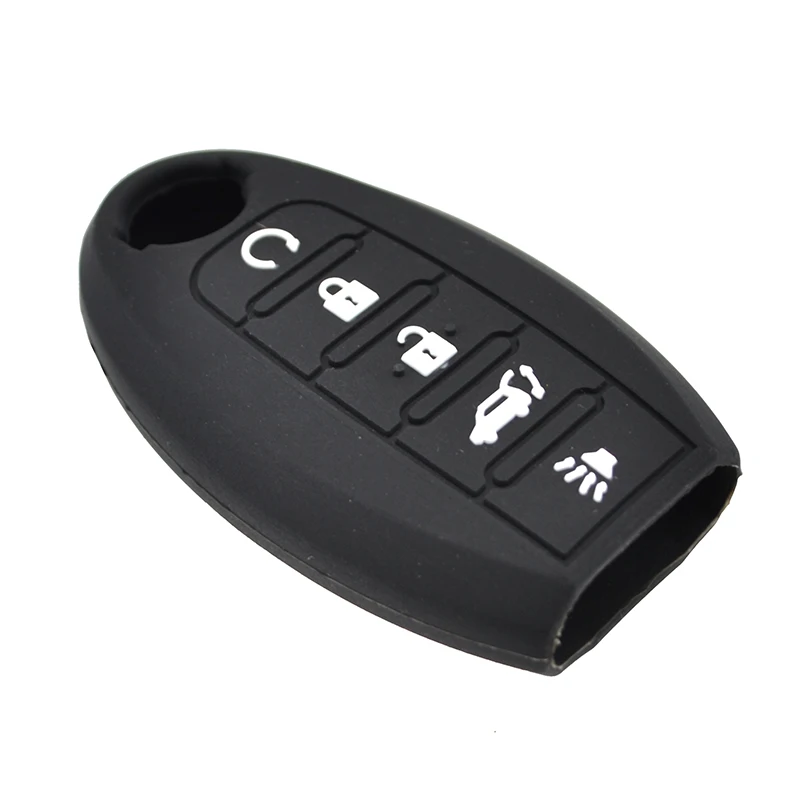 Apktnka For Nissan Rouge Maxima Altima Sentra Murano Qashqai Silicone Remote Key Case Fob Shell Cover Skin Holder 5 Button