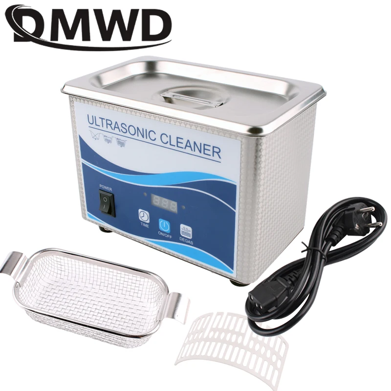 110V/220V Digital Ultrasonic Cleaner 50W Sonicator Washing Bath 40Khz Degas Jewelry Glasses Jade Necklace Oxides Rust Oil Washer