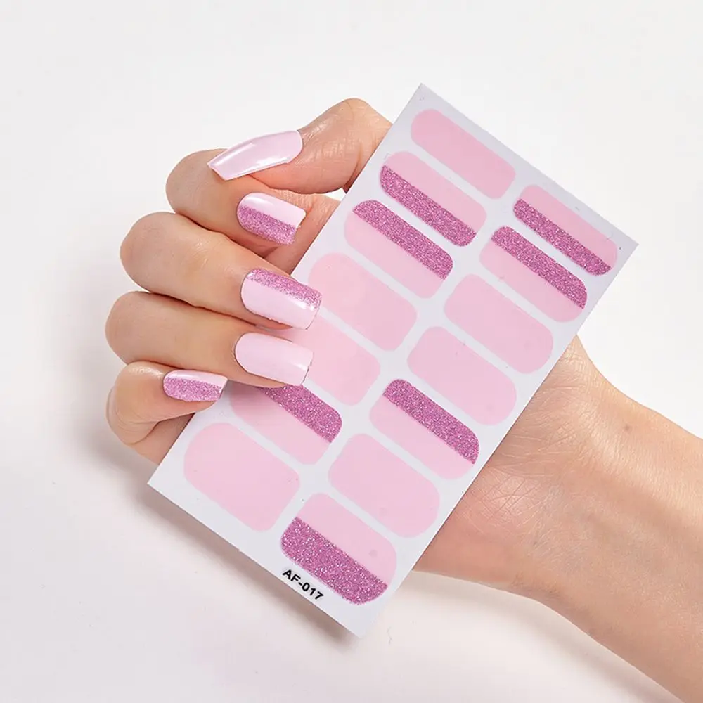 DIY for Women Girls Press On Nail Self Adhesive Nail Polish Strips Nail Art Decal Nail Stickers Full Nail Wraps