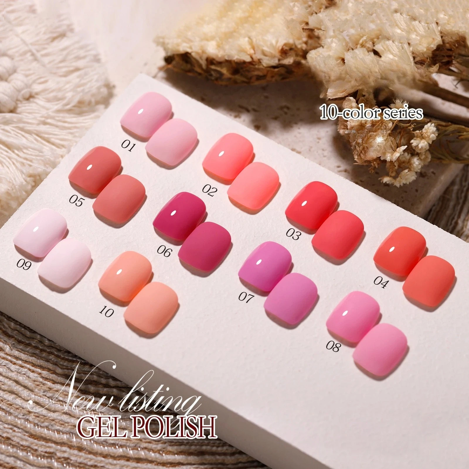 

10 Colors 15ml Peach Nude Nail Polish Gel Set Autumn Winter Long Lasting Semi Permanent Soak Off Varnish Nail Gel Nail Supplies