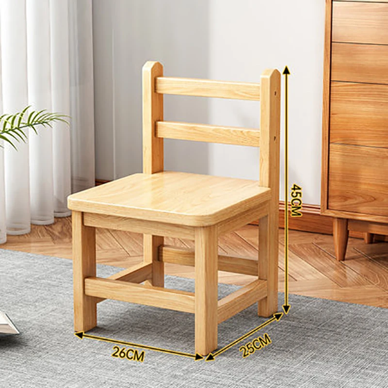 Furniture Small Stool For Household Use Wooden Stools Backrest Square Chair Low Benches Living Room Bench Applicable To Adults