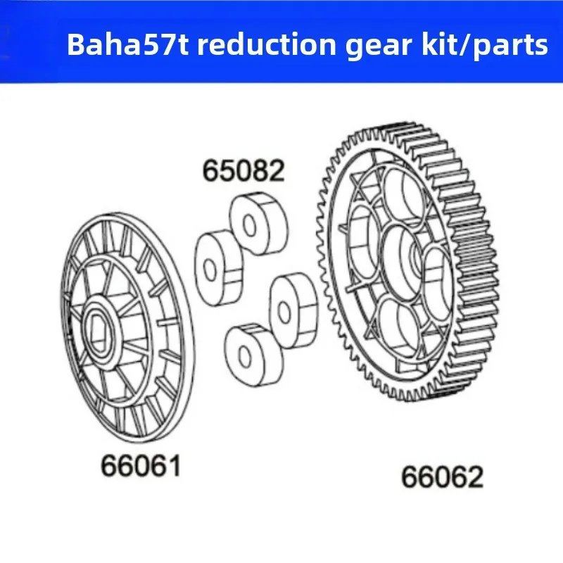 

Редуктор 1:5 для радиоуправляемых машинок, 57T, для BAHA/Baja5B, большая шестерня, пластик/металл на выбор, 66062/95175, запчасти для модификации и ремонта