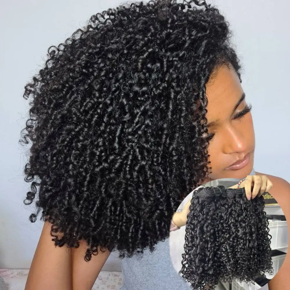3B3C Burmese Pixie Curly Hair Bundles Virgin Human Hair Vietnamese Raw Human Hair Extensions For Full Head Millionaire Queen