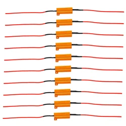 10pcs 6ohm 50W Load Resistor Error Flash Canbus Error Free For LED Bulb Turn Signal Fog Lamp Reverse Light Daytime Running Light