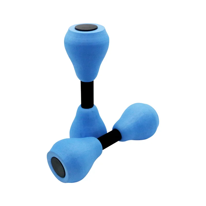 2PCS Aerobics Dumbbell Water Aquatic Barbell Pool Aqua Exercise Fitness EVA Barbell Foam Aqua Dumbbell Automatic Swim Pool Float