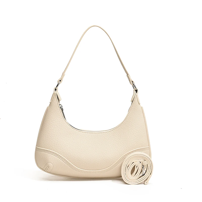 Retro Solid Color PU Leather Shoulder Underarm Bag Women's Fashion Handbags Casual Hobos Purses Handbag Ladiesсумка женская image 5