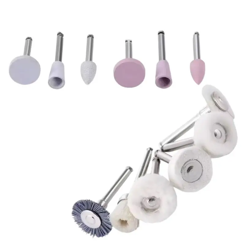 12Pcs/Box DIY Accessories Silicone Mixed Grinding Head Set Suitable For Grinding And Polishing Of Metal/Ceramics.