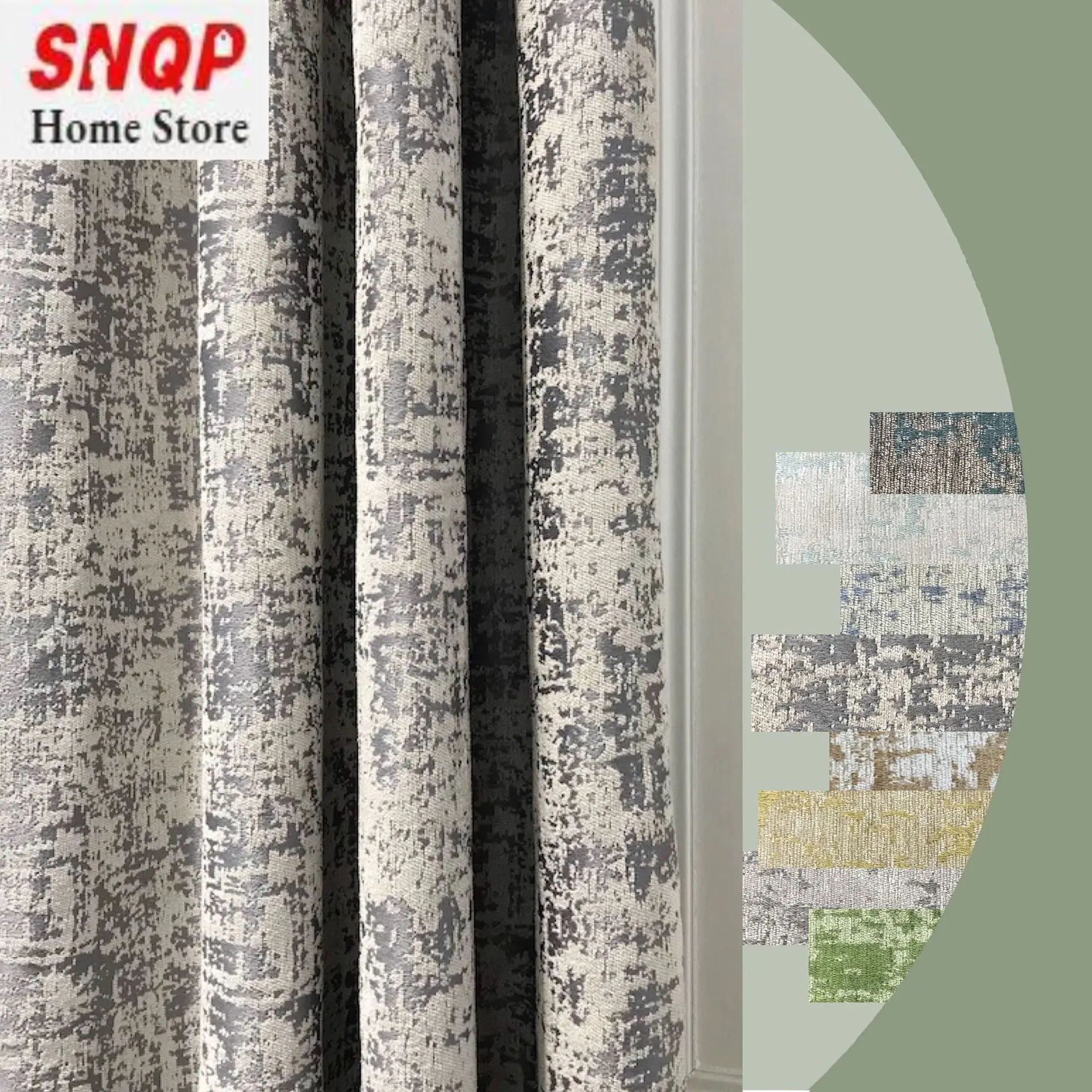 

Chenille Curtains Simple and Lightweight Luxury Duplex High-grade Gray Texture Thickened Curtains for Living Room Bedroom