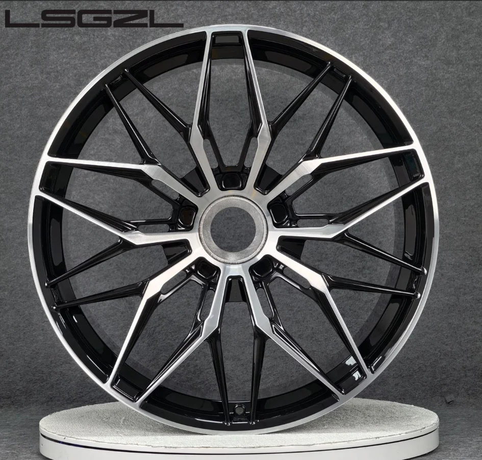 LSGZL Llanta de Aleación Personalizada Monobloque Forjada de Lujo 5x114.3 5x130 5x120 5x112 para 911 Cls Lexus Ferrari Audi Bmw Bentley