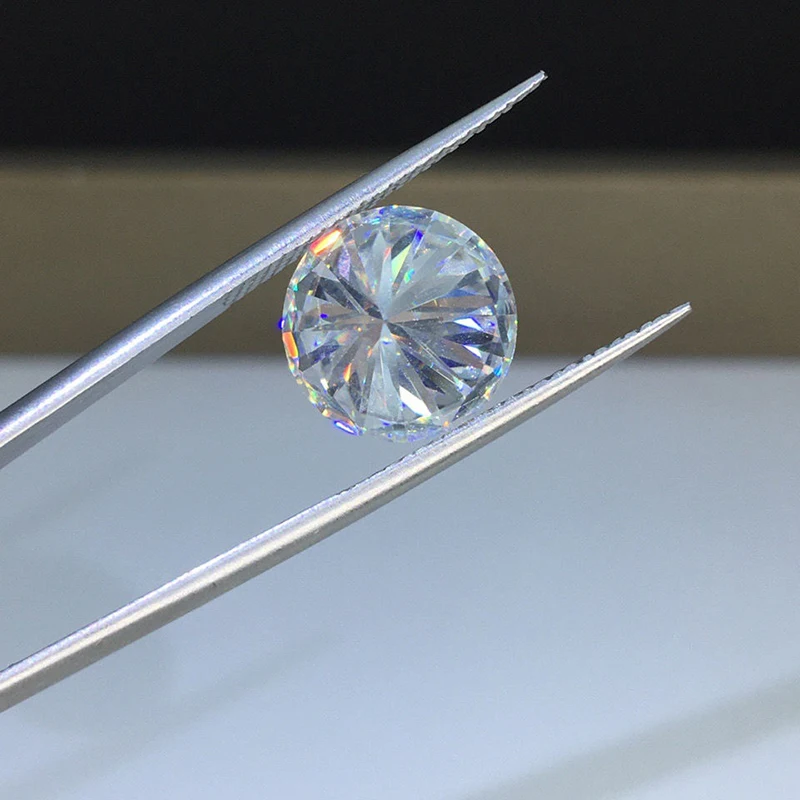 100% Genuine 1.0ct Wholesale Size Price 1.0~3.75mm D Color Round Cut Lab Grown Loose Moissanites Stone Test Positive