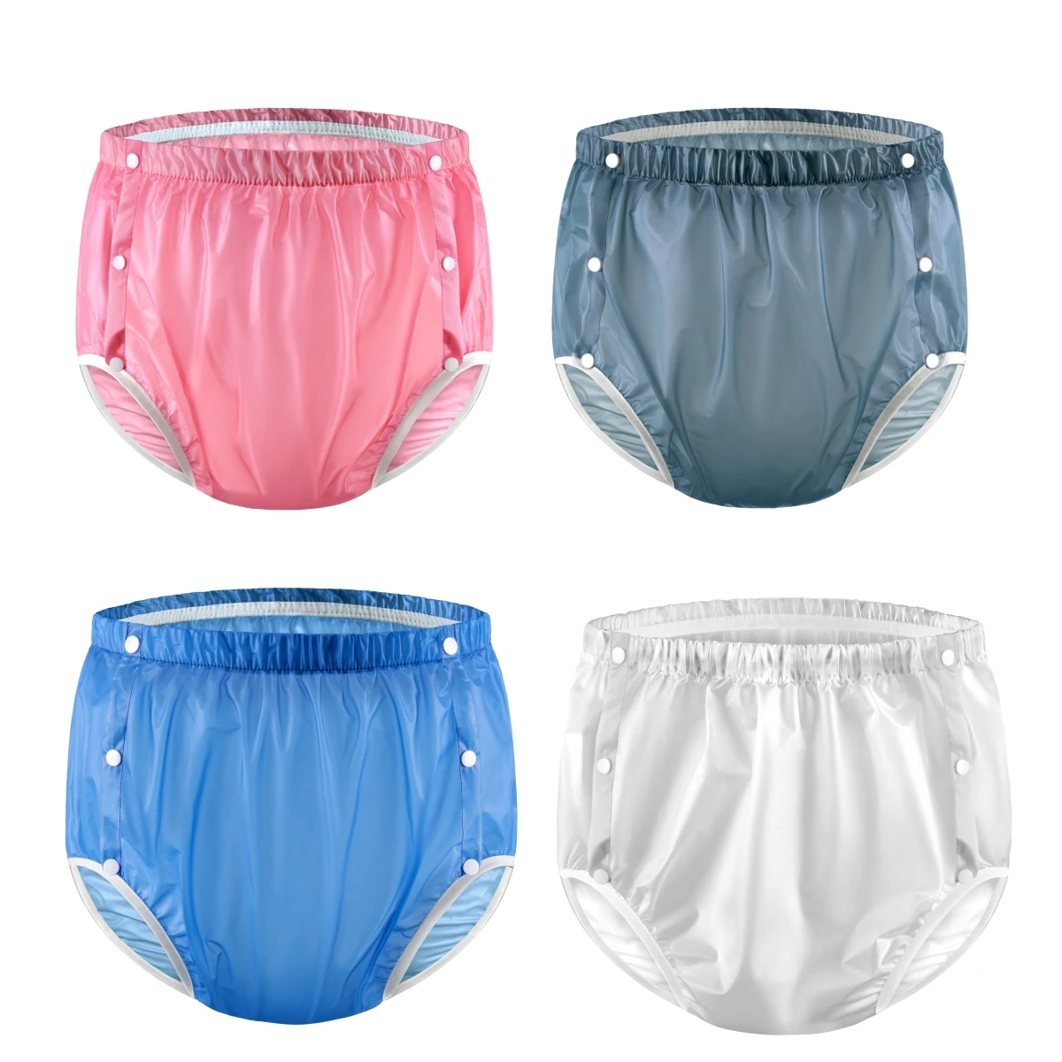 Solid Color TPU Adult Diaper Panties Cover Reusable Leak-proof Incontinence Pant Soft Plastic Diaper For Patients After Surgery
