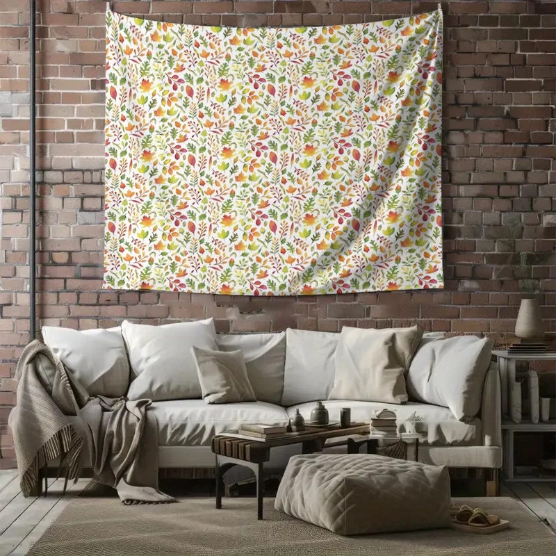 نسيج نباتي الغابات الجدار الشنق طبيعة ديكور الخضرة خلفية غرفة Cottagecore ديكور المنزل الجمالي جدار الأزهار خمر #6