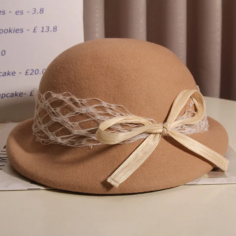 

Войлочные береты с бантом, мягкие зимние теплые универсальные черные шапки-хулиганки, роскошный подарок, фетровые шляпы для коктейльных вечеринок