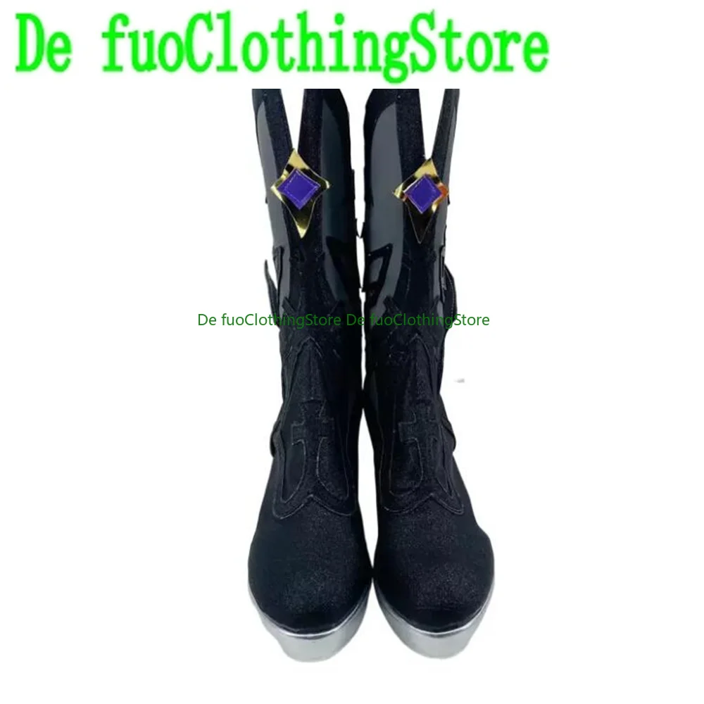 DefuoClothing Store Fischl Genshin Impact Cosplay Schoenen Laarzen Game Game Anime Karakter Party Props Halloween Kleding
