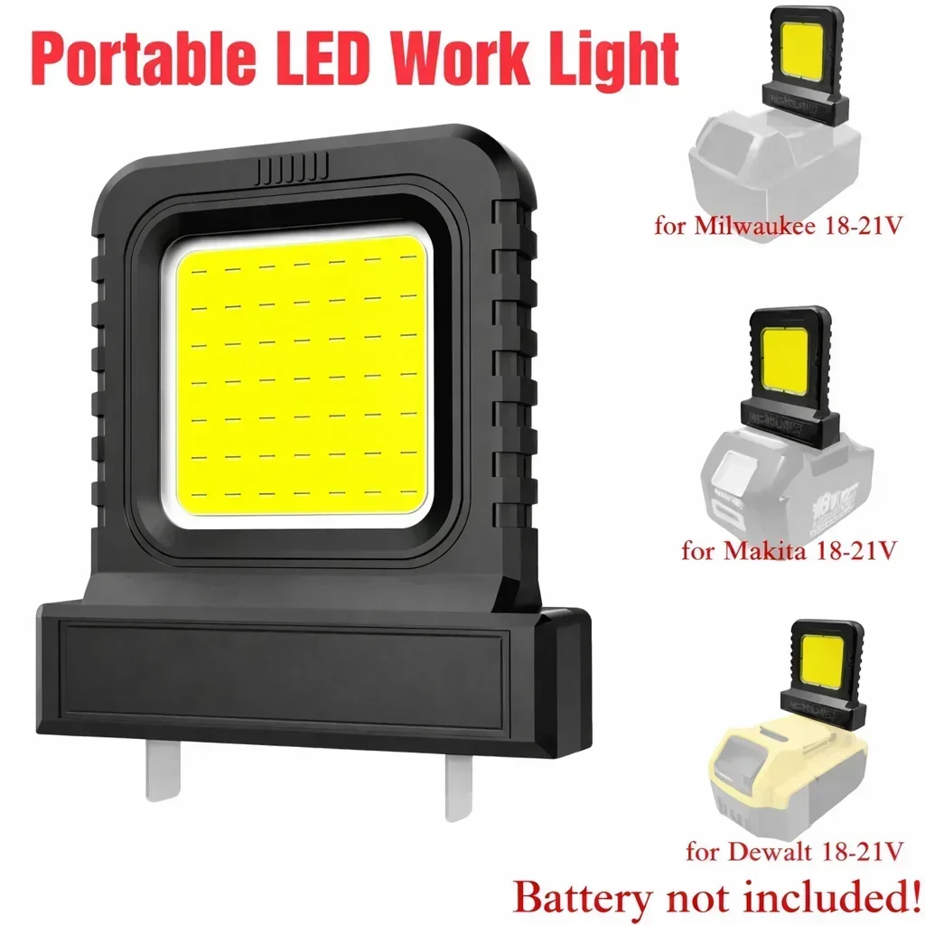 LED Work Light Portable Inspection Light 14W 2 Modes Lighting Rechargeable Battery Garage Car Repair Camping Fishing Tool