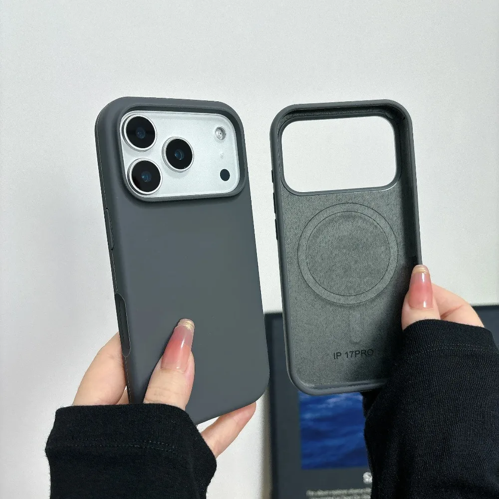 Neue Flüssigsilikon-Magnethülle für MagSafe für iPhone 17 Air 16 15 14 13 12 11 Pro Max Plus Kabelloses Laden Matte Solide Schutzhülle – Detail 11