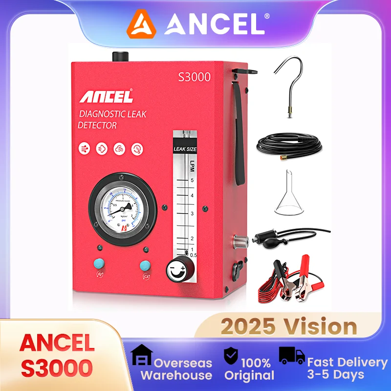 ANCEL S3000 Car Smoke Leak Detector EVAP Smoking Pipe Automotive Gas Leakage Tester  Vacuum Smoke Generator for Car