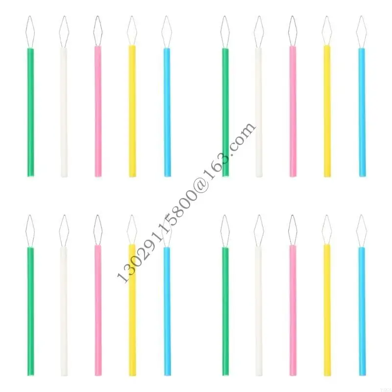 20 pezzi colorato thread cucito cilindrico colorato threadle aghi per cucire .y5ga