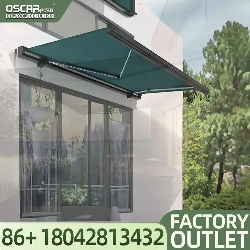 Wholesale Outdoor Foldable Aluminum Alloy Frame Acrylic Sunshade Arm Awnings Max Projection Parts for Outdoor Awnings Retractabl