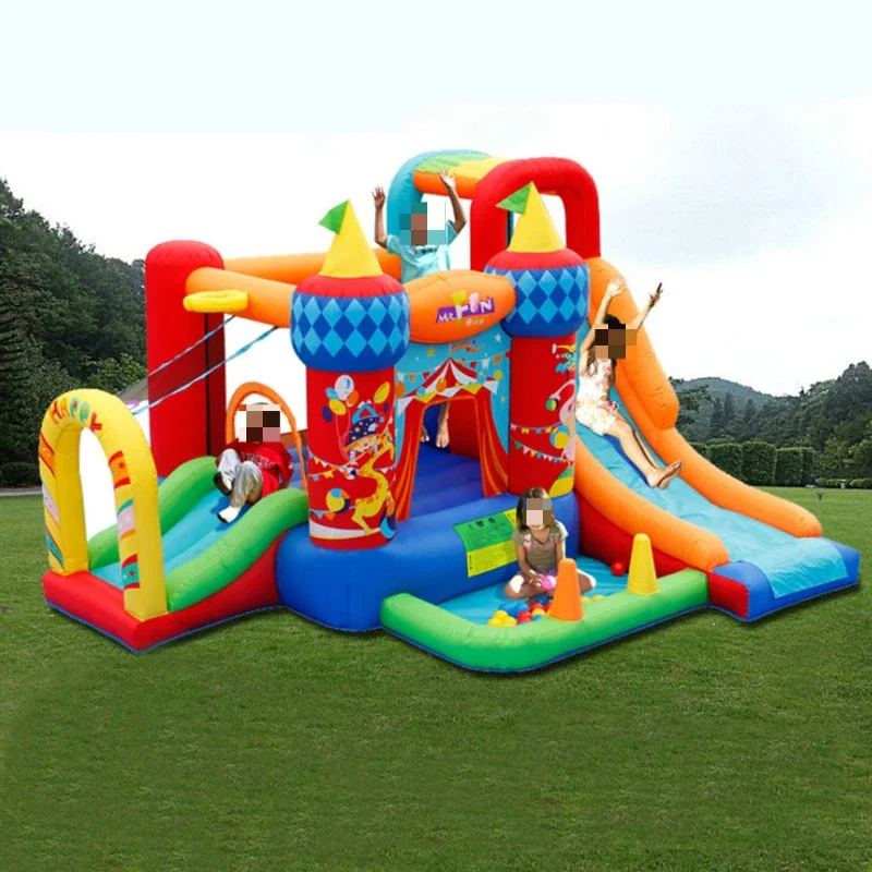 

Inflatable Castle Indoor Small Trampoline Entertainment Children's Park Outdoor Large Trampoline Playground Naughty Fort Slide