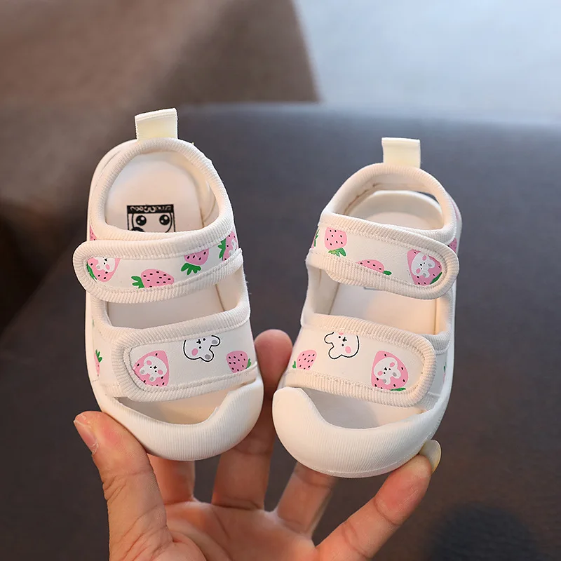 Sandales de princesse pour bébés filles, chaussures d\'été mignonnes, sandales de sport de plage, coordonnantes, semelle souple, pour enfants en bas