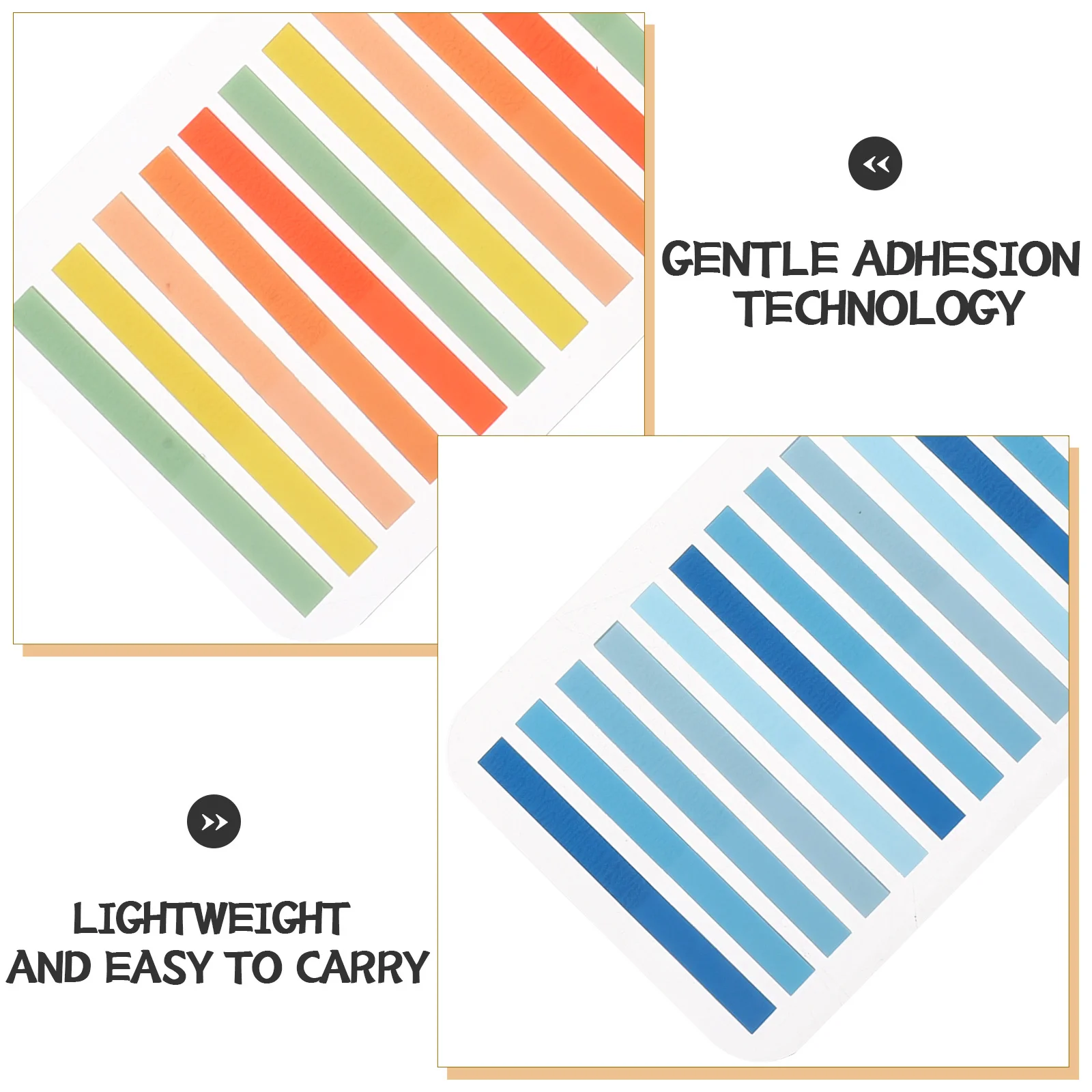 5Sets Multicolored Index Tabs for Classify File Translucent Sticky Page Markers for Annotating Books and Notebooks School