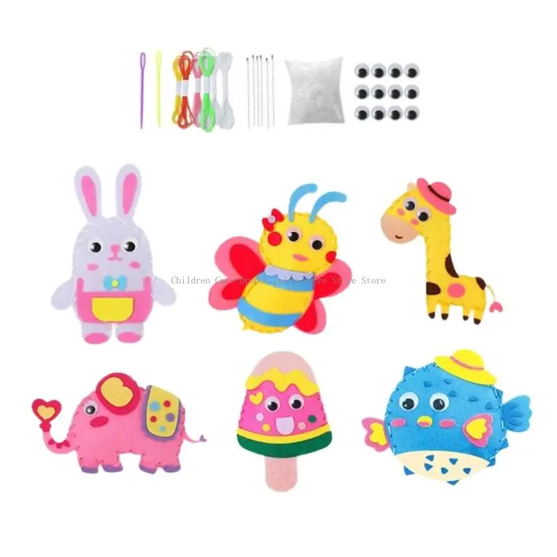 Bildungsfaser -Baumwollhandwerk für Kinder Kreatives Bag Design Aktivität mit sicheren nicht verwobenen Baumwolle