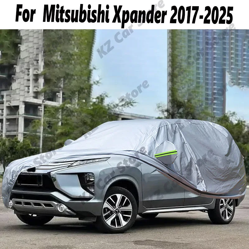 Black Waterproof Car Cover Auto Outdoor Sun Rain Snow Protection Cover All Season Suitable For Mitsubishi Xpander 2017-2025