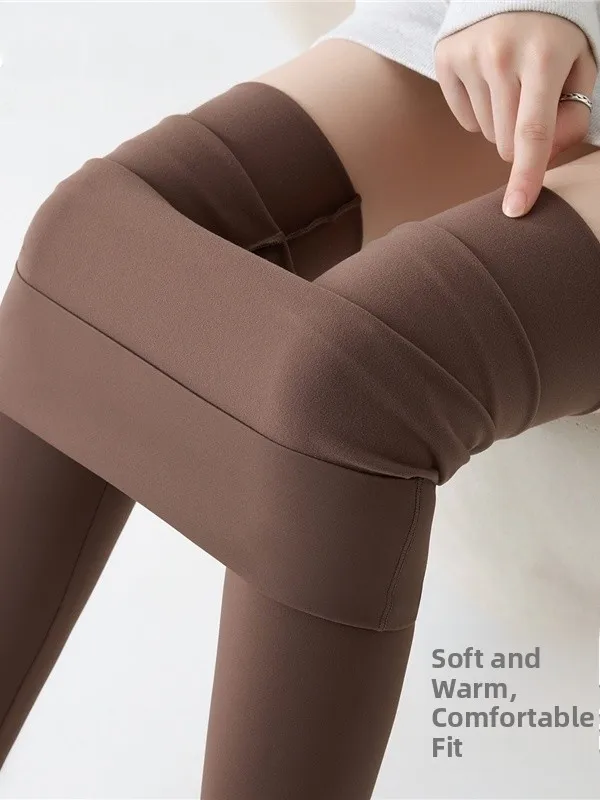 Pantalon de Yoga taille haute doublé en peau d'arche pour femmes, couche de Base chaude et amincissante, pantalon Long décontracté pour le levage des fesses