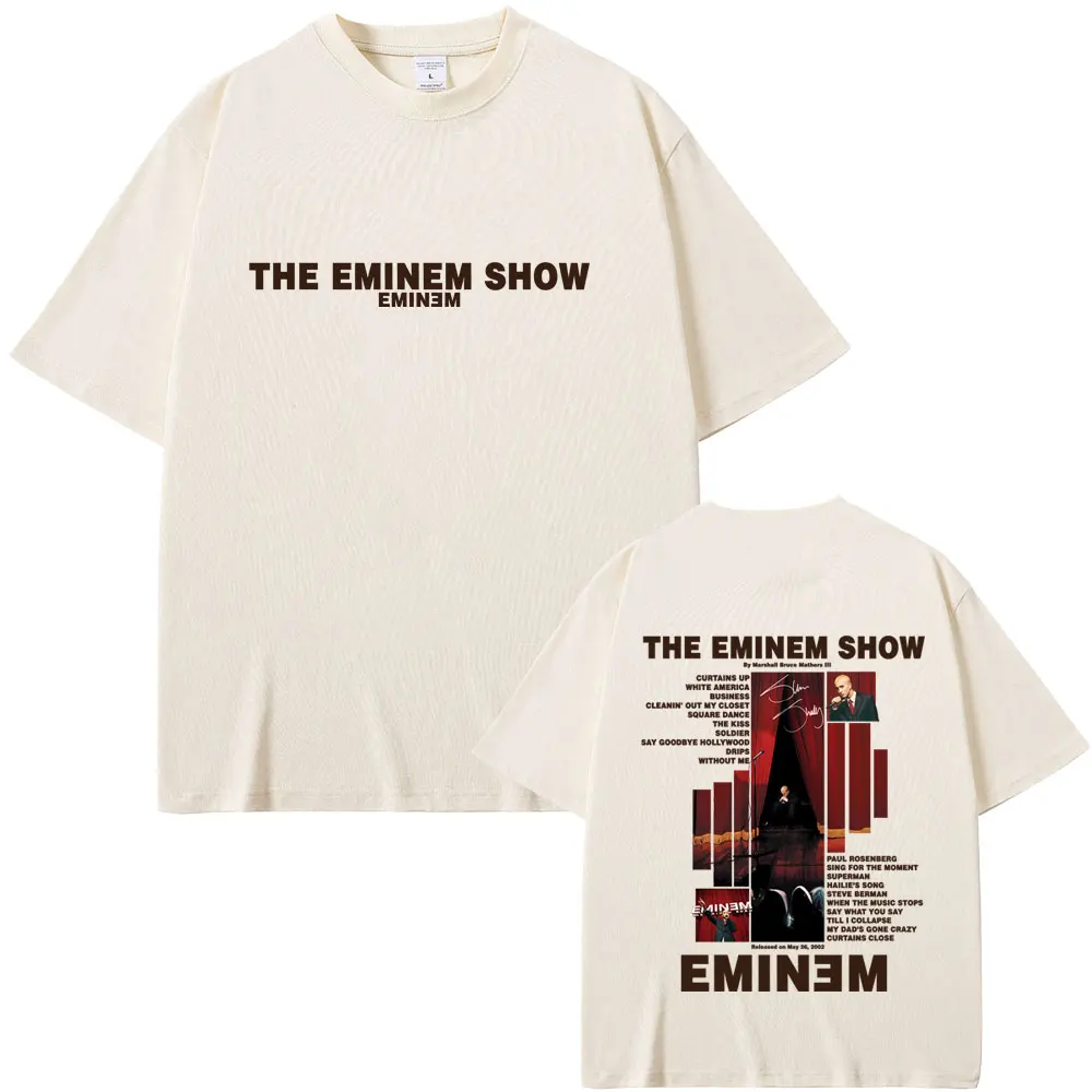 

Rapper Eminem The Eminem Show Graphic T-shirt Men Women Fashion Hip Hop Oversized T Shirts Men's Casual Cotton Vintage T-shirts