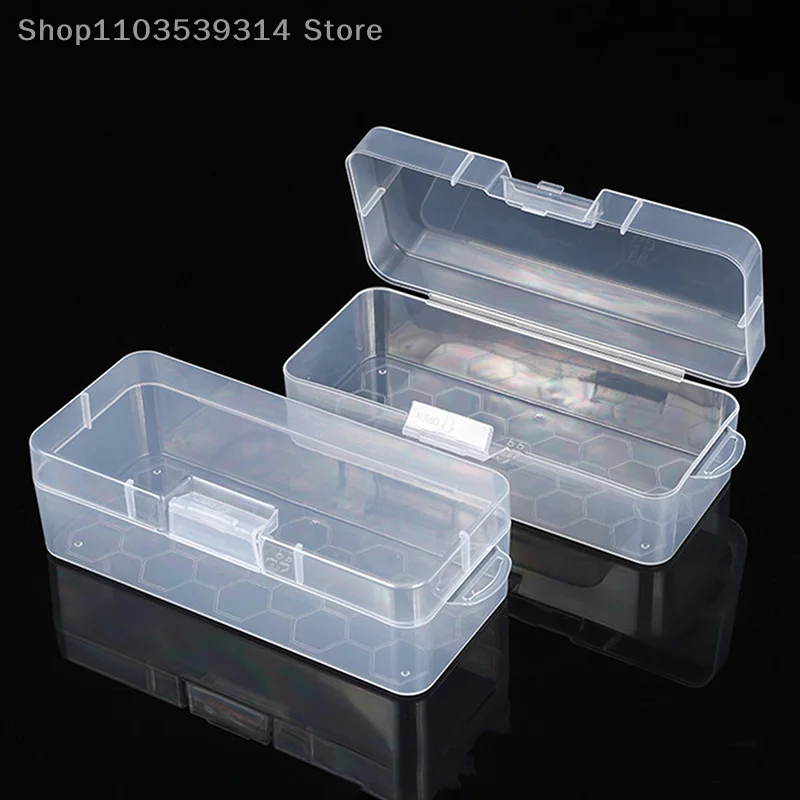 1Pcs Nail Pen Case Box PP Material Transparent Nail Brush Box Pouch Stationery School Pencil Case Supplies Pencil Storage